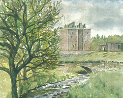 Borthwick Castle from the Bridge